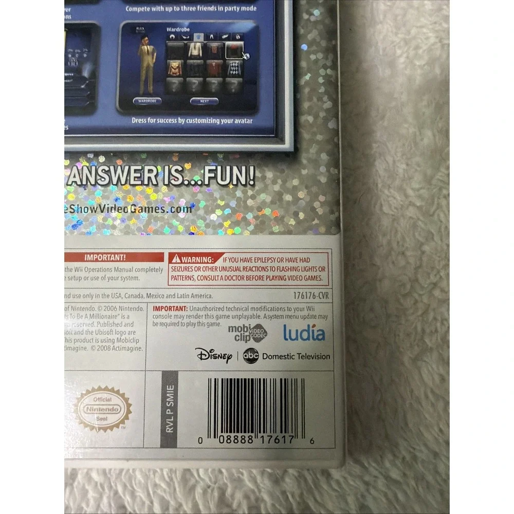 Who Wants to Be a Millionaire for Nintendo Wii Video Game Complete CIB Regis